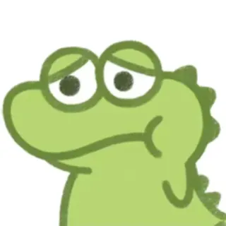 😓 cartoon, dinosaur, animal, cute, green, character telegram sticker