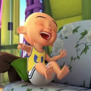 🥵 Upin Kartun, Karakter, Anak, Ceria, Animasi telegram sticker