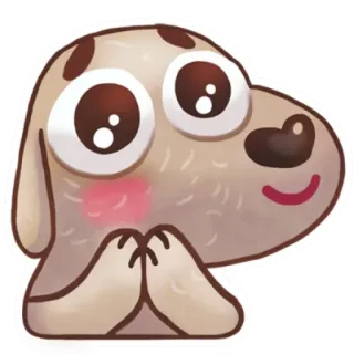 ☺️ perro, dibujo animado, animal, lindo, pegatina whatsapp sticker