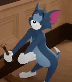 🌚 Tom Cat Tom and Jerry แมว, การ์ตูน, ตลก, เดิน telegram sticker