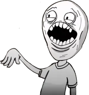 😝 meme, hài hước, hoạt hình, trắng whatsapp sticker