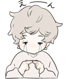 😭 traurig, weinend, Anime, süß, kawaii telegram sticker