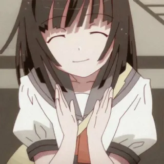 🎭 anime, dziewczyna, uśmiechnięta, słodka, szczęśliwa telegram sticker