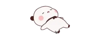 😞 süß, kawaii, schläfrig, panda, cartoon, sticker telegram sticker