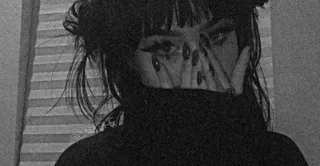 ✨ triste, piangendo, ragazza, bianco e nero, emo, lacrime telegram sticker