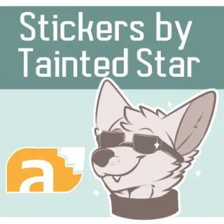 ✨ Stickers by Tainted Star sticker, art, cartoon, dog, sunglasses whatsapp sticker