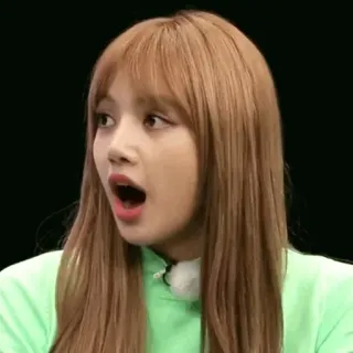 🌿 Lisa kpop, lisa, blackpink, reação, surpreso, chocado, celebridade telegram sticker