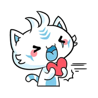 🥰 고양이, 하트, 귀여운, 스티커, 만화 telegram sticker