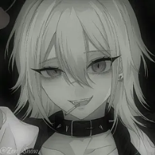 🎡 @Zero_Snow Anime, Manga, Emo, Gothique, Illustration, Personnage telegram sticker