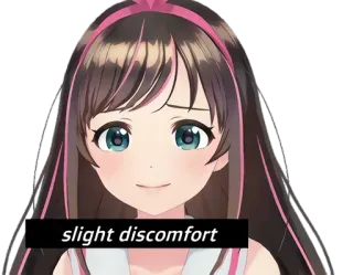 😨 slight discomfort Anime, Meme, Disagio, Espressione, Cartone animato telegram sticker
