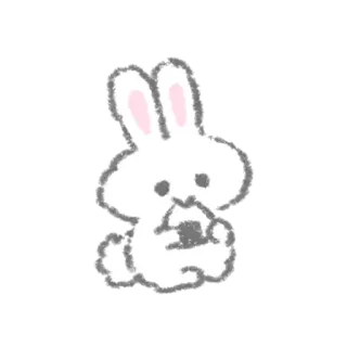 😋 กระต่าย, น่ารัก, สัตว์, สติกเกอร์ telegram sticker