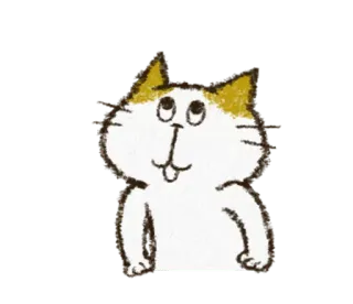 😟 kot, słodki, zwierzę, zwierzę domowe, naklejka, kreskówka, rysunek telegram sticker