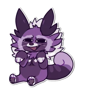 👽 Furry, Animal, Desenho animado, Gato, Fofo telegram sticker