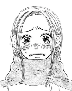 😰 piangere, triste, emozione, manga, anime, ragazza telegram sticker