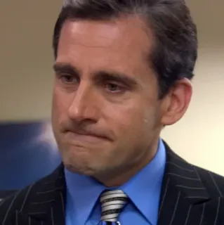 🗞 Michael Scott The Office traurig, büro, michael, carrel, geschäft telegram sticker