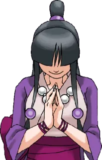 👏 Maya Fey Ace Attorney Anime, Gra wideo, Paranormalne, Medium spirytystyczne telegram sticker