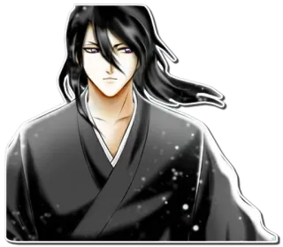 🙄 Byakuya Kuchiki Bleach Anime, Mangá, Bleach, Byakuya Kuchiki, Personagem whatsapp sticker