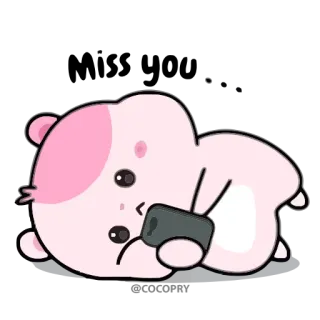 😢 мультфильм, хомяк, розовый, телефон, милый telegram sticker