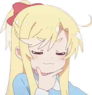 😗 Anime, Chica, Pensando, Lindo, Dibujos animados whatsapp sticker