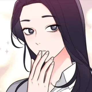 😩 femme, dessin animé, coréen, animé, visage whatsapp sticker