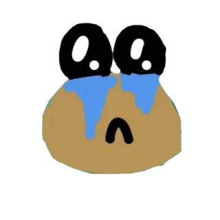 😭 悲しい, 泣く, 漫画, 絵文字, blob telegram sticker