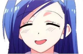 🙂 Anime, Chica, Feliz, Dibujos animados, Sonriendo, Mujer, Personaje telegram sticker
