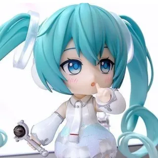 🤔 Hatsune Miku Anime, Chibi, Figura, Fofo, Vocaloid, Miku whatsapp sticker