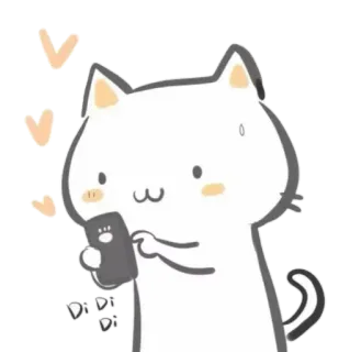 💘 cat, sticker, cute, cartoon, animal, pet telegram sticker