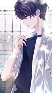 〰️ anime, manga, boy, illustration, teen telegram sticker