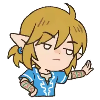 😒 Link The Legend of Zelda Link, Zelda, Nintendo, Juego, Chibi, Personaje telegram sticker