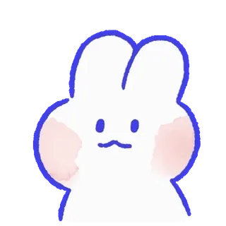 💬 rabbit, bunny, cute, animal, cartoon telegram sticker