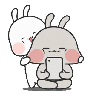🥰 lapin, mignon, dessin animé, animal, kawaii telegram sticker