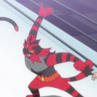 👊 Incineroar Pokemon pokemon, incineroar, fire type, monster, anime, fighting pose telegram sticker