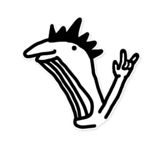 🤟 животное, птица, жест, оскорбительный, панк whatsapp sticker
