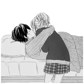 ❤️ bacio, anime, romance, coppia, amore, affetto telegram sticker
