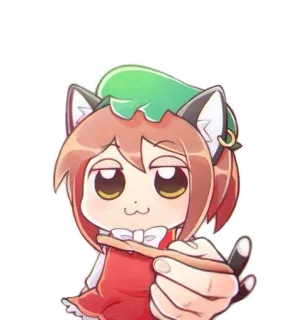 😃 Anime, Manga, Kocie uszy, Postać, Kreskówka telegram sticker