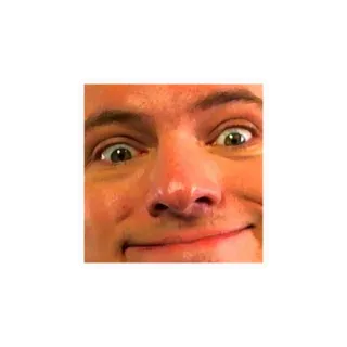 🙃 顔, 男性, 目, アップ, 表情, ポートレート telegram sticker