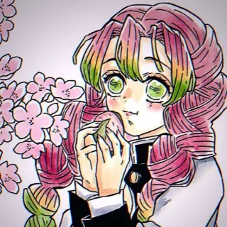 ❤️ Mitsuri Kanroji Demon Slayer Anime, Demon Slayer, Mitsuri Kanroji, Rambut Merah Muda, Bunga Sakura telegram sticker
