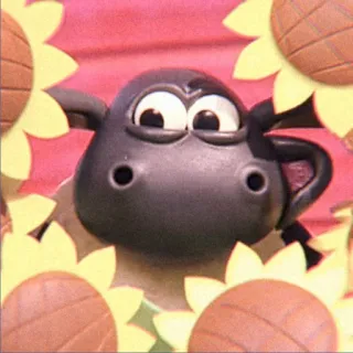 ☁️ Shaun the Sheep 羊, アニメ, 動物, ひまわり, ひつじのショーン, かわいい telegram sticker