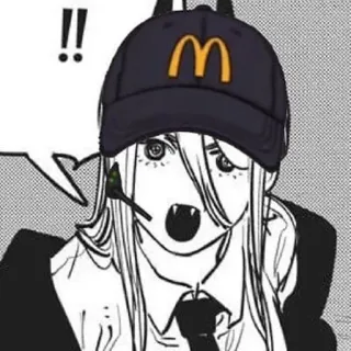 🍟 Power Chainsaw Man anime, manga, character, McDonalds, Power, Chainsaw Man telegram sticker