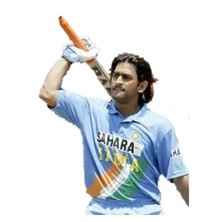 😼 Mahendra Singh Dhoni SAHARA INDIA Cricket, Indisch, Sport, Athlet, Schläger, Team Indien, MS Dhoni whatsapp sticker