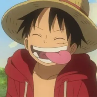 😝 Monkey D. Luffy One Piece Anime, One Piece, Ruffy, Strohhut, Cartoon, Pirat telegram sticker