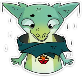 ☔️ goblin, monster, creature, fantasy, cartoon, sticker whatsapp sticker