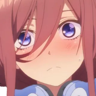 🥺 Miku Nakano The Quintessential Quintuplets anime, girl, character, miku nakano, the quintessential quintuplets telegram sticker
