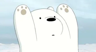 ▫️ Ice Bear We Bare Bears Cartoon, Eisbär, Eisbär, We Bare Bears, Animation, Niedlich, Lustig whatsapp sticker
