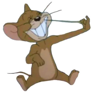 ✌️ Jerry Mouse Tom and Jerry dessin animé, souris, offensant, doigt d'honneur, animation, drôle telegram sticker