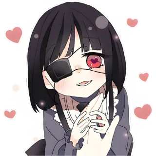 😍 Anime, Manga, Carino, Ragazza, Cuore, Cartone animato telegram sticker