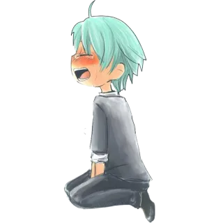 😭 Anime, Piangere, Chibi, Emozionale, Cartoni animati telegram sticker