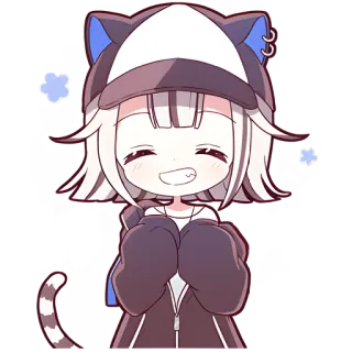😁 gái anime, mèo, dễ thương, kawaii, manga, hoạt hình telegram sticker