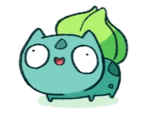 🐸 Bulbasaur Pokemon Pokémon, Bulbizarre, Jeu vidéo, Dessin animé, Créature, Vert whatsapp sticker